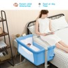 Infans Portable Baby Bedside Bassinet Infant Travel Bassinet Crib W/Carrying Bag Blue - 2 of 4