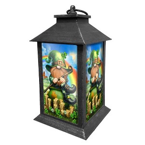 Briarwood Lane St. Patrick's Day Lantern 13.5" x 5.5" x 5.5" Lucky Irish Gnome For St. Patrick's Day Lantern - 1 of 3