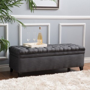 CAVINAS 50" Storage Ottoman Bench for Bedroom,Tufted Storage Bench with Lift Top,Ottoman for Living Room,Entryway - 1 of 4