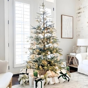 SKONYON 7ft King Noble Fir Artificial Christmas Tree Unlit - 1 of 4