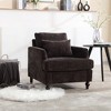 Modern Accent Chair Lounge Chair with Studded, Solid Wood Frame for Bedroom, Living Room - 3 of 4