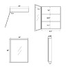 Dovelina Rectangular Mirror Metal Frame Modern Mirror Cabinet - 3 of 4