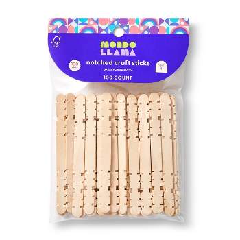 6 Natural Jumbo Popsicle Sticks, Pack of 100