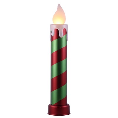 Mr. Christmas Striped Metallic LED Retro Candle Outdoor Decoration