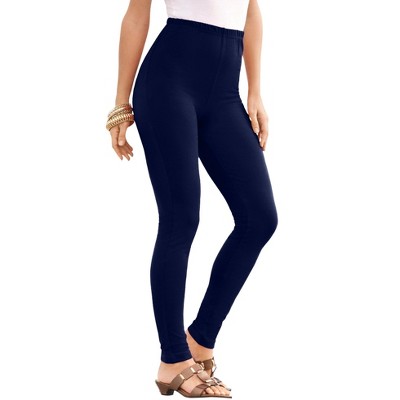Roaman's Women's Plus Size Petite Ankle Length Essential Stretch Legging