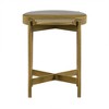 Dua End Table Gray Concrete/Antiqued Brass - Armen Living - 2 of 4