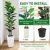 6FT Premium Faux Tree in Decorative Planter - Realistic Indoor/Outdoor Artificial Plant for Home, Office, Wedding & Holiday Decor - 4 of 4