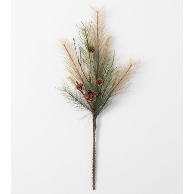 Sullivans Artificial Mix Pine and Cone Spray 28"H Green