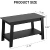 31.5 Inch Coffee Table with 2-Tier Storage – Modern Industrial Farmhouse Coffee Table for Living Room, Compact Durable MDF & Particle Board Black - 2 of 4