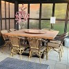 PURPLE LEAF Bistro Chair Set of 2 Hand-Woven Wicker Chairs for Outdoor Patio Porch Garden Indoor, Dining Chairs - 3 of 4