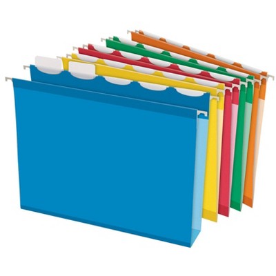 Pendaflex Ready-Tab Reinforced Expanding Hanging File Folders, Letter Size, 1/5 Cut Tabs, Assorted Colors, Set of 20