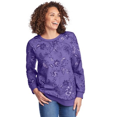 Woman Within Plus Size Printed Sweatshirt