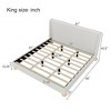 NicBex Queen/King Upholstered Bed Frame with Boucle Wingback Headboard,Platform Bed Frame with Round Wooden Legs,No Box Spring Needed,Easy Assembly - 3 of 4
