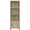 PAGED 3-Shelf Bookshelf Modern Bookcase with Four Storage Compartments and Three Fixed Shelves for Home Office, Study - 2 of 4