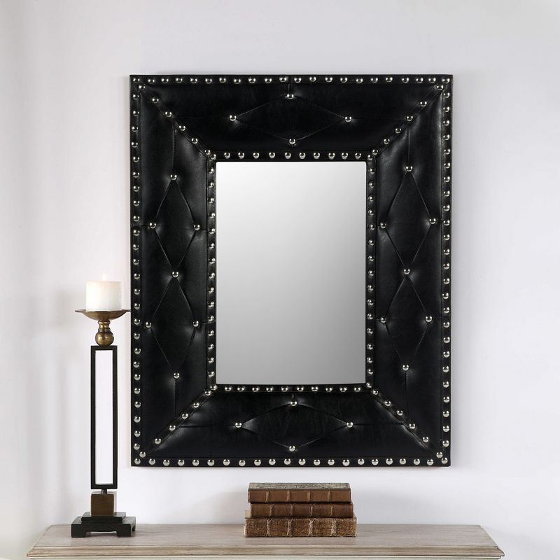 Sofie 21" x 26" Decorative Wall Mirrors With Rectangle PU Covered MDF Framed Mirror-The Pop Home, 1 of 9