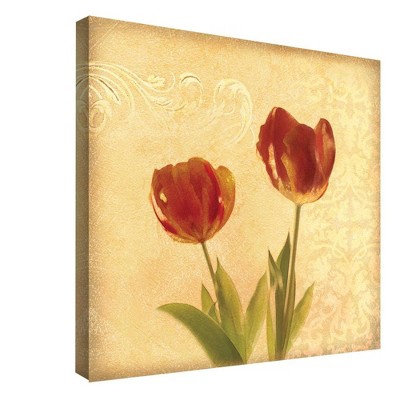 16" x 16" Red Tulips Decorative Wall Art - PTM Images