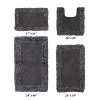 Shaggy Border Collection 4-Piece Bath Rug Set 100% Cotton Tufted Weave Ruffle Border Pattern Bathroom Rug for Machine Washable Bathmat - 2 of 4