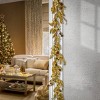 HGTV 9' Decorated Metallic Gold Laurel Christmas Artificial Garland: Indoor/Outdoor, Plastic - 4 of 4