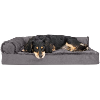 FurHaven Plush & Velvet Deluxe Chaise Lounge Orthopedic Sofa-Style Dog Bed