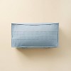 44"x22"x10 Rib Stripe Woven Chambray Outdoor Patio Cushioned Bench  Blue - Hearth & Hand™ with Magnolia - 2 of 4