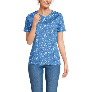 Lands' End Women's Relaxed Supima Cotton T-Shirt - 1 of 3