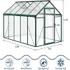 GustoWave Easy To Assemble Walk-In Aluminum Greenhouse In Black. (Upgraded Handle Version) - 3 of 4