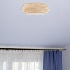 Boho Bamboo Flush Mount Ceiling Light Natural See below - 3 of 4