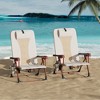 Backpack Beach Chair for Adults,Portable Folding Camping Chair with Storage Pouch & Cup Holder,Adjustable Lounge Chairs for Outdoor - 2 of 4