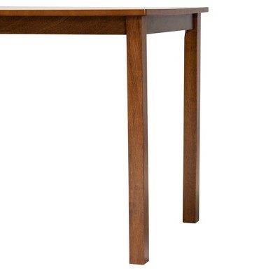 Eveline Walnut Brown Wood 43-Inch Rectangular Dining Table