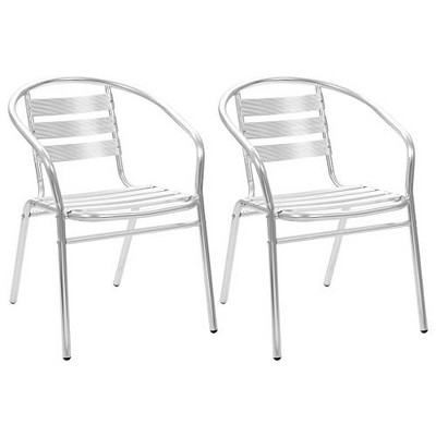 vidaXL Stackable Patio Chairs 2 pcs Aluminum