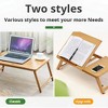 Bamboo Laptop Tray, Foldable Bed Table for Laptop Up, Adjustable Angle and Height, for Work & Breakfast - 2 of 4