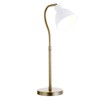 Hudson and Canal 25.13" Tall Table Lamp: Arc Design, Swivel Dome Shade, Industrial Look - 4 of 4