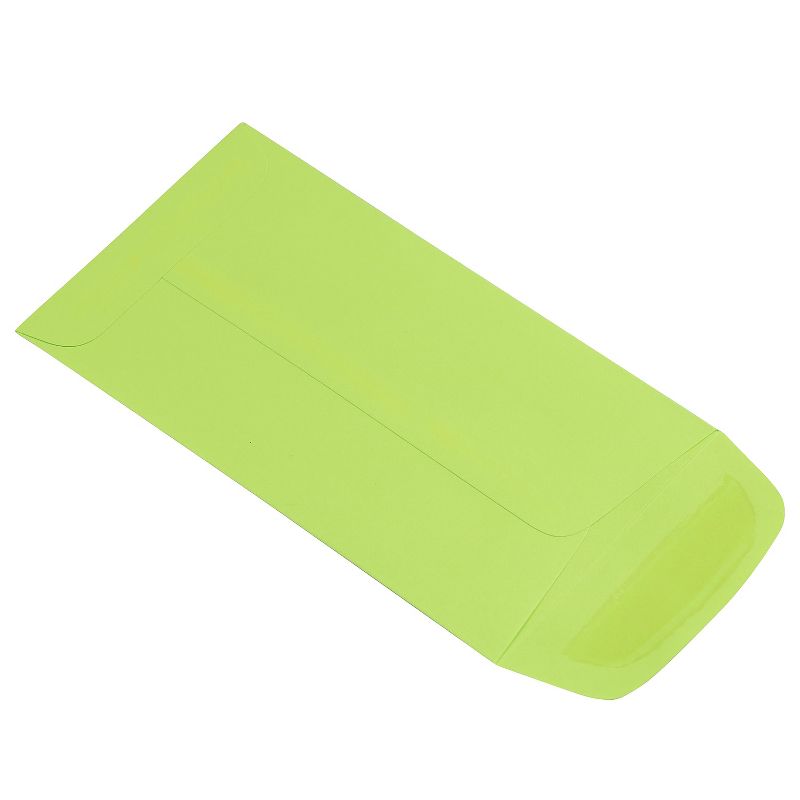 JAM Paper #6 Coin Business Colored Envelopes 3.375 x 6 Ultra Lime Green 356730556H, 3 of 6