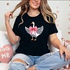 Valentine Goose Coquette - Women's Short Sleeve Graphic T-Shirt - 3 of 4