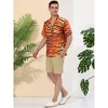 Lars Amadeus Men's Animal Print Short Sleeves Button Up Casual Print Shirts - 4 of 4