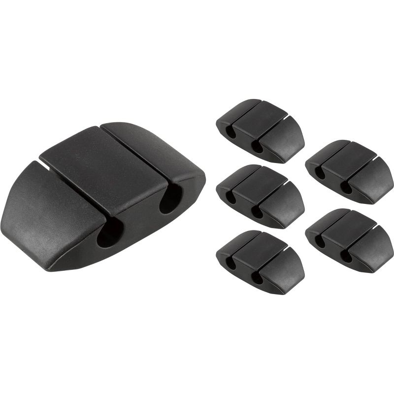Cordinate Dual Slot Cable Management Dots - 6 Pack - Black, 1 of 9