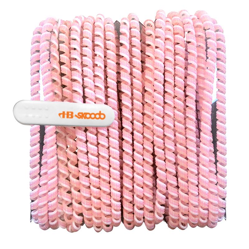 HamiltonBuhl® Skooob Tangle Free Earbud Covers - Light Pink/White, Pack of 20, 2 of 5