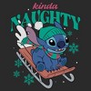 Mens Lilo & Stitch Kinda Naughty and Happy Sledding T Shirt - 2 of 4