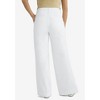 Jessica London Women's Plus Size Stretch Cotton Chino Wide-Leg Trouser - 3 of 4