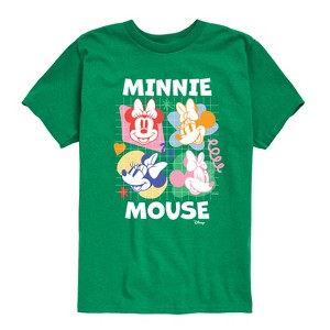 Boys' - Disney - Minnie Mouse Multicolored Grid Short Sleeve Graphic T-Shirt - 1 of 4