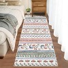 Boho Floral Washable Area Rug - Foldable Thin Non-Slip Carpet, Stain Resistant Non-Shedding Mat for Living Room, Bedroom, Kitchen Dining Room Decor - 2 of 4