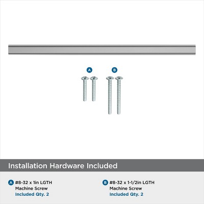 Polished Chrome Modern Cabinet Drawer Pull with Mounting Hardware