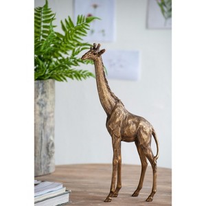 Moda Furnishings Copper Giraffe Statuette – Elegant Polyresin Animal Sculpture for Home Décor - 1 of 4