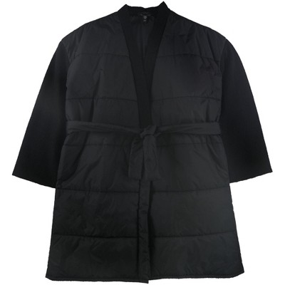 Eileen Fisher Womens Belted Quilted Jacket