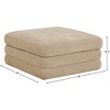 Meridian Furniture,Stellar Chenille Fabric Upholstered Modular Modular Ottoman - 3 of 4