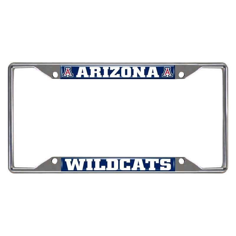 NCAA University of Arizona Wildcats Stainless Steel License Plate Frame, 1 of 4