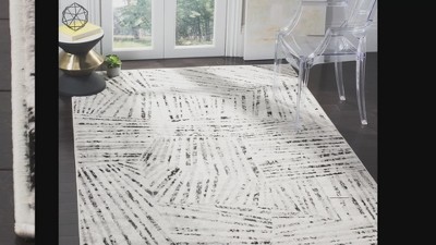 Elysian Gray Medallion 8' x 10' Reversible Synthetic Rug