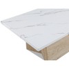 3-Pc Modern Coffee and End Table Set with Faux Marble Tops and Angular Bases, Luxurious Accent for Living Room or Lounge - 4 of 4