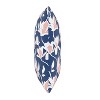 Floral Square Throw Pillow Navy/Blush: Skyline Furniture, Vintage Style, Removable Cover, Indoor Use - 2 of 4