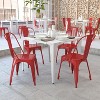 Emma and Oliver Commercial Grade 4 Pack Metal Indoor-Outdoor Stackable Chair - 2 of 4